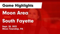 Moon Area  vs South Fayette  Game Highlights - Sept. 28, 2023