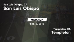 Matchup: San Luis Obispo vs. Templeton  2016