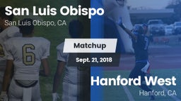 Matchup: San Luis Obispo vs. Hanford West  2018