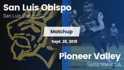 Matchup: San Luis Obispo vs. Pioneer Valley  2018