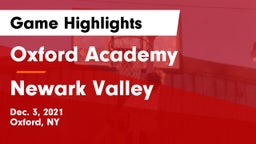 Oxford Academy  vs Newark Valley  Game Highlights - Dec. 3, 2021