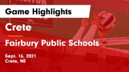 Crete  vs Fairbury Public Schools Game Highlights - Sept. 16, 2021