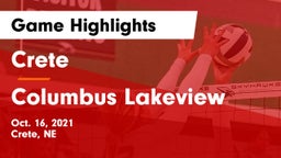 Crete  vs Columbus Lakeview  Game Highlights - Oct. 16, 2021