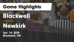 Blackwell  vs Newkirk  Game Highlights - Jan. 14, 2020