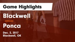 Blackwell  vs Ponca  Game Highlights - Dec. 2, 2017