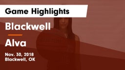 Blackwell  vs Alva  Game Highlights - Nov. 30, 2018