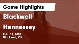 Blackwell  vs Hennessey Game Highlights - Feb. 13, 2020
