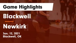 Blackwell  vs Newkirk  Game Highlights - Jan. 12, 2021