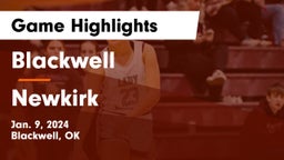 Blackwell  vs Newkirk Game Highlights - Jan. 9, 2024