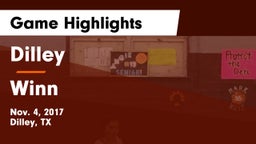 Dilley  vs Winn  Game Highlights - Nov. 4, 2017