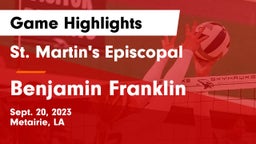 St. Martin's Episcopal  vs Benjamin Franklin  Game Highlights - Sept. 20, 2023