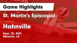 St. Martin's Episcopal  vs Hahnville  Game Highlights - Sept. 28, 2023