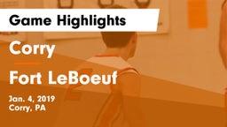 Corry  vs Fort LeBoeuf  Game Highlights - Jan. 4, 2019