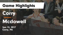 Corry  vs Mcdowell Game Highlights - Jan 13, 2017