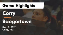 Corry  vs Saegertown Game Highlights - Dec. 8, 2017