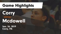 Corry  vs Mcdowell Game Highlights - Jan. 26, 2019