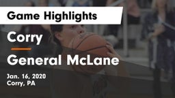 Corry  vs General McLane Game Highlights - Jan. 16, 2020
