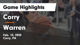 Corry  vs Warren Game Highlights - Feb. 10, 2020