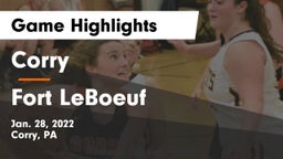 Corry  vs Fort LeBoeuf  Game Highlights - Jan. 28, 2022
