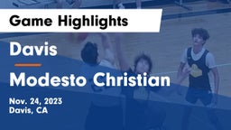 Davis  vs Modesto Christian  Game Highlights - Nov. 24, 2023