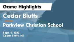 Cedar Bluffs  vs Parkview Christian School Game Highlights - Sept. 4, 2020