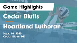 Cedar Bluffs  vs Heartland Lutheran  Game Highlights - Sept. 10, 2020