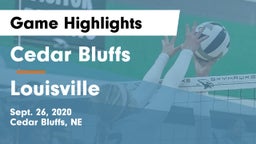 Cedar Bluffs  vs Louisville  Game Highlights - Sept. 26, 2020