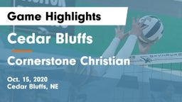 Cedar Bluffs  vs Cornerstone Christian Game Highlights - Oct. 15, 2020