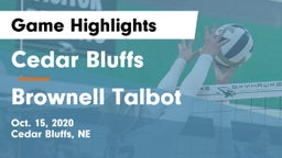 Cedar Bluffs  vs Brownell Talbot Game Highlights - Oct. 15, 2020