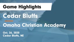 Cedar Bluffs  vs Omaha Christian Academy Game Highlights - Oct. 26, 2020