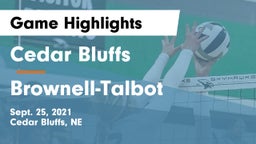 Cedar Bluffs  vs Brownell-Talbot Game Highlights - Sept. 25, 2021