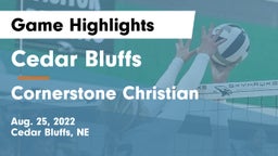 Cedar Bluffs  vs Cornerstone Christian Game Highlights - Aug. 25, 2022