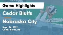 Cedar Bluffs  vs Nebraska City Game Highlights - Sept. 24, 2022