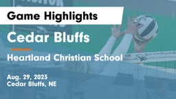 Cedar Bluffs  vs Heartland Christian School Game Highlights - Aug. 29, 2023