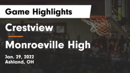 Crestview  vs Monroeville High Game Highlights - Jan. 29, 2022