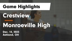 Crestview  vs Monroeville High Game Highlights - Dec. 14, 2023