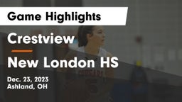 Crestview  vs New London HS Game Highlights - Dec. 23, 2023