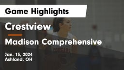 Crestview  vs Madison Comprehensive  Game Highlights - Jan. 15, 2024