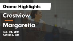 Crestview  vs Margaretta  Game Highlights - Feb. 24, 2024
