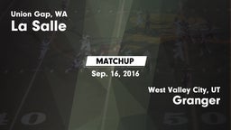 Matchup: La Salle  vs. Granger  2016