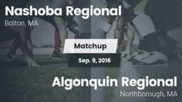 Matchup: Nashoba Regional vs. Algonquin Regional  2016