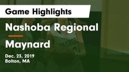 Nashoba Regional  vs Maynard Game Highlights - Dec. 23, 2019