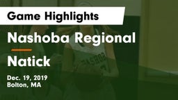 Nashoba Regional  vs Natick  Game Highlights - Dec. 19, 2019