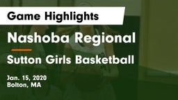 Nashoba Regional  vs Sutton Girls Basketball Game Highlights - Jan. 15, 2020