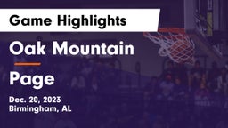 Oak Mountain  vs Page  Game Highlights - Dec. 20, 2023