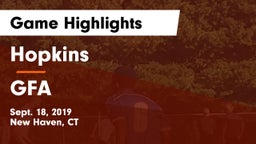 Hopkins  vs GFA Game Highlights - Sept. 18, 2019