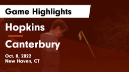 Hopkins  vs Canterbury  Game Highlights - Oct. 8, 2022