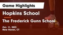 Hopkins School vs The Frederick Gunn School Game Highlights - Oct. 11, 2023