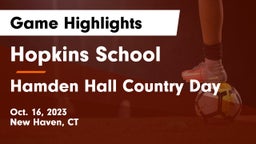 Hopkins School vs Hamden Hall Country Day  Game Highlights - Oct. 16, 2023