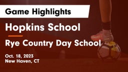 Hopkins School vs Rye Country Day School Game Highlights - Oct. 18, 2023